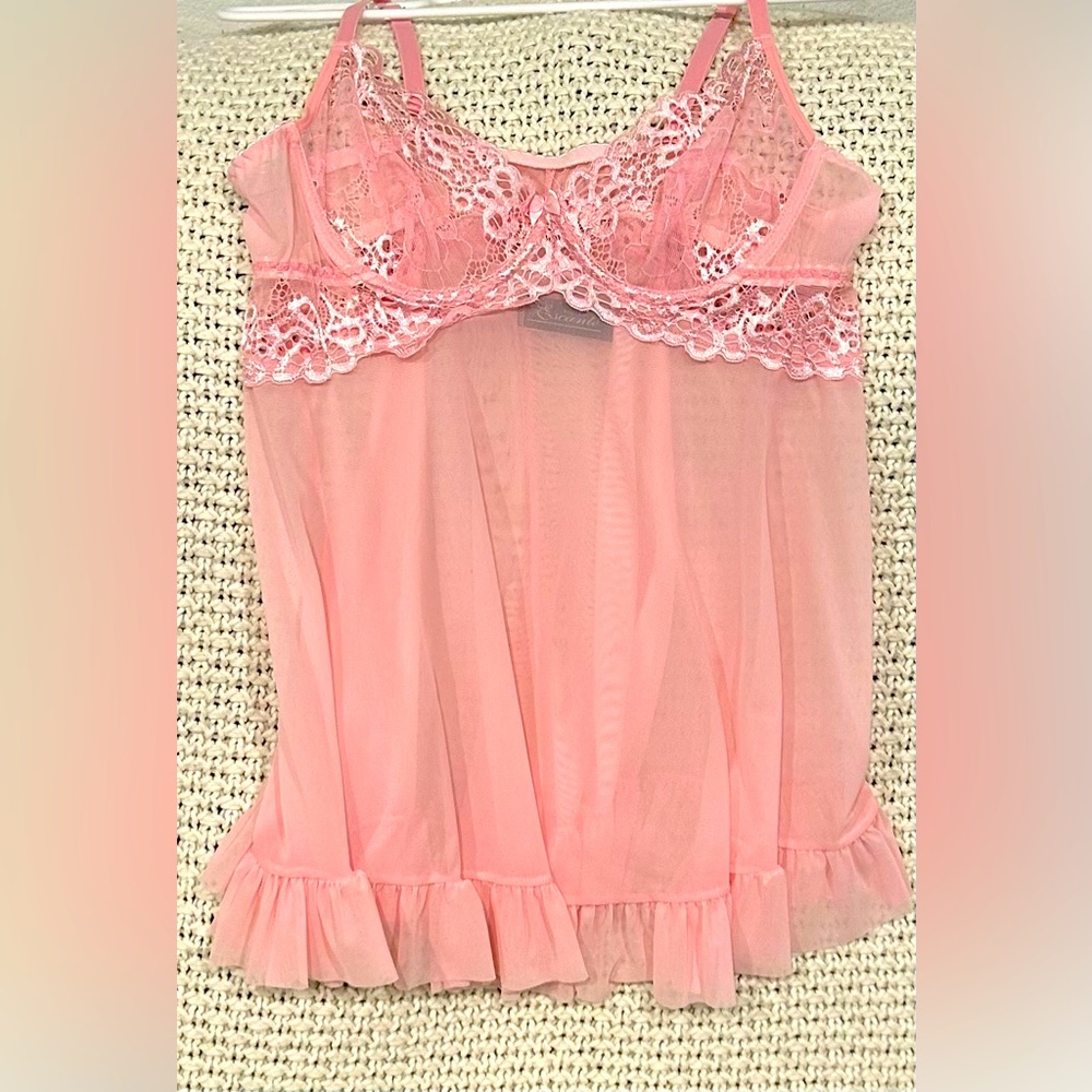 4 for $30 Lingerie Sale! Details below!Escalante Sexy Pink Lacy Chemise NWOT